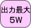 �o�͍ő�5W